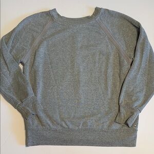 Prana Gray Crewneck Sweatshirt Size Medium Feminine Detailing